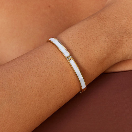 Sahara hvítt gull armband